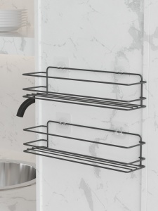 Organizator pentru bucatarie negru din metal VM001-B The Home Collection