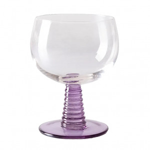 Pahar pentru vin mov din sticla 350 ml Swirl HKliving