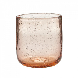 Pahar roz din sticla 8x9 cm Alec Bahne