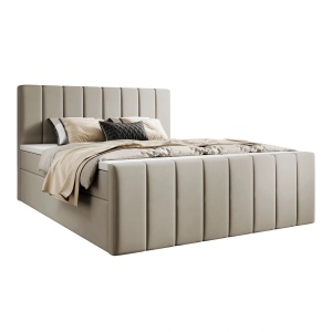 Pat bej din catifea 200x200 cm Welwet I Boxspring FURPOL