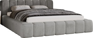 Pat din catifea gri 160x200 cm Berg FURPOL
