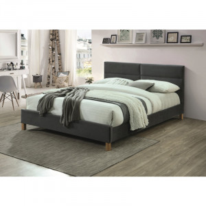 Pat gri din catifea 160x200 cm Sierra The Home Collection