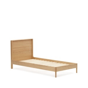 Pat maro din lemn si metal 90x200 cm Lenon Kave Home