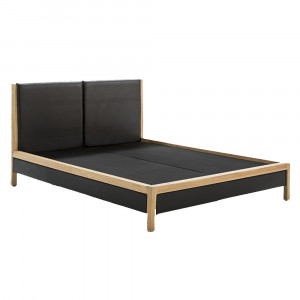 Pat maro/negru din piele ecologica 150x190 cm Exab Thai Natura