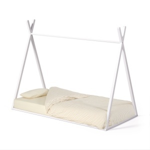 Pat pentru copii alb din lemn 90x190 cm Maralis Kave Home