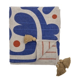 Patura multicolora din bumbac 130x160 cm Eviaya Bloomingville