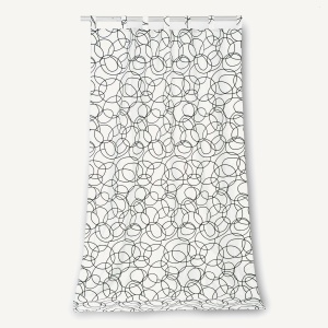 Perdea alba/neagra din fibre sintetice 140x240 cm Aros Vical Home