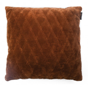 Perna decorativa patrata maro din catifea 50x50 cm Dascha LifeStyle Home Collection