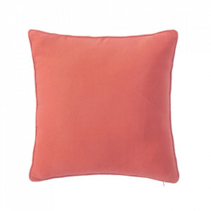 Perna decorativa patrata rosu corai din poliester si bumbac 45x45 cm Loving Colours The Home Collection