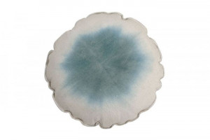 Perna decorativa rotunda albastra din bumbac 40 cm Tie Dye Vintage Blue Lorena Canals