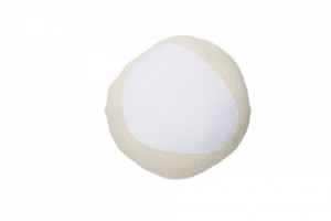 Perna decorativa rotunda crem/alb din bumbac pentru copii 30x30 cm Bonbon Vanilla White Lorena Canals