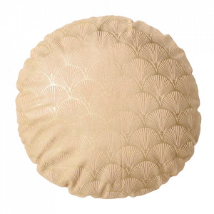 Perna decorativa rotunda crem din bumbac 45 cm Farus Bloomingville