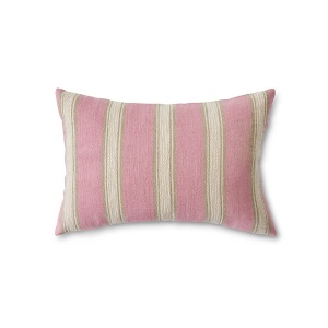Perna dreptunghiulara roz/crem din fibre naturale 40x60 cm Striped Blush HKliving