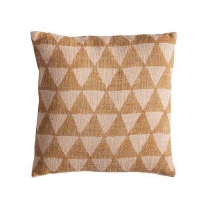 Perna patrata bej/ocru din fibre naturale 45x45 cm Khonsu Vical Home