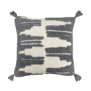 Perna pentru copii gri carbune/crem din fibre naturale 48x48 cm Zagros Lorena Canals