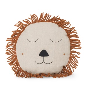 Perna rotunda multicolora din fibre naturale 35 cm Safari Lion Ferm Living