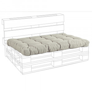 Perna sezut pentru exterior dreptunghiulara bej din fibre sintetice 80x120 cm Poly Bizzotto