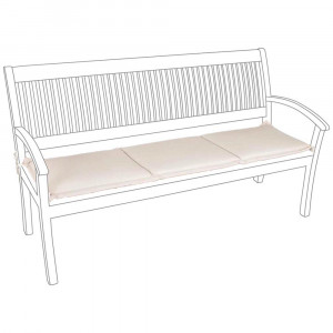 Perna sezut pentru exterior dreptunghiulara crem din fibre sintetice 48x153 cm Kado Bizzotto