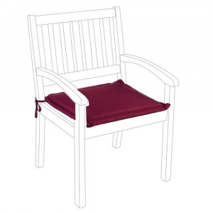 Perna sezut pentru exterior dreptunghiulara rosu burgund din fibre sintetice 49x52 cm Poly Bizzotto