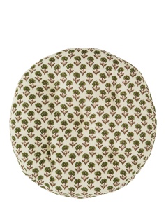 Perna sezut rotunda verde/rosu burgund din bumbac 45 cm Aspen Madam Stoltz