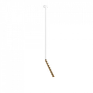 Plafoniera alba/aurie din metal Stick Large Quiet Object