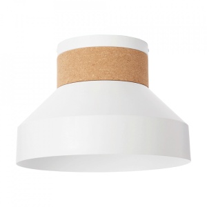 Plafoniera alba/maro din metal Moka Brilliant