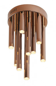 Plafoniera aramie din metal si plastic cu 10 LED-uri Organic Copper Ceiling Small Maxlight