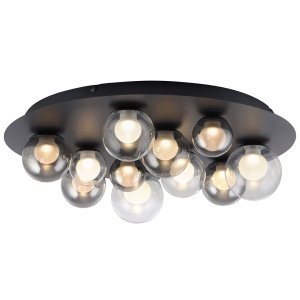 Plafoniera gri din metal cu 11 LED-uri Pure Zuma Line