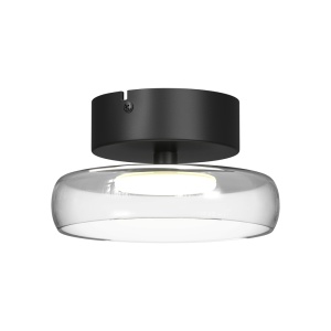 Plafoniera neagra/transparenta din metal Float Maytoni