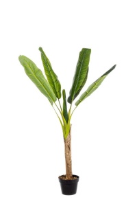 Planta artificiala cu ghiveci verde din fibre sintetice 113 cm Banano Bizzotto