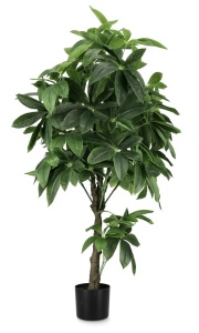 Planta artificiala cu ghiveci verde din fibre sintetice 160 cm Pachira Bizzotto