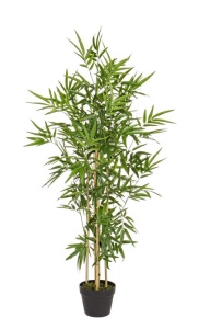 Planta artificiala cu ghiveci verde din plastic 130 cm Bamboo Bizzotto