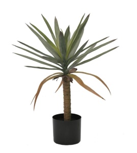 Planta artificiala verde/neagra din fibre sintetice 62 cm Dracaena Bizzotto