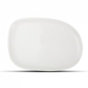 Platou alb din portelan 23x33 cm Ceres Fine2Dine