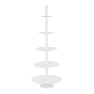 Platou decorativ cu 5 niveluri alb din metal 159 cm Mallet Bizzotto