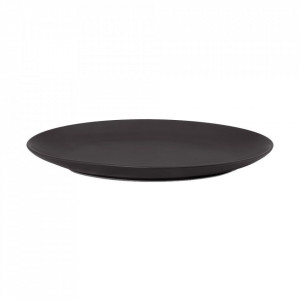 Platou negru din portelan 16x25 cm Matt Oval Vtwonen