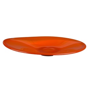 Platou rotund portocaliu din sticla 37 cm Gable Dutchbone
