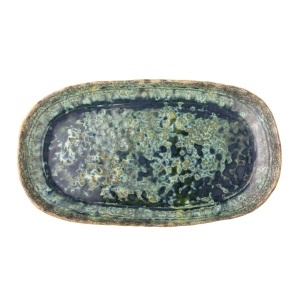 Platou verde din ceramica 21x37 cm Milani Bloomingville