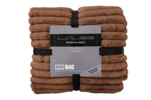 Pled maro ciocolata din fibre sintetice 150x200 cm Plush Lalee