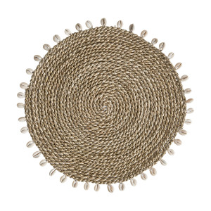 Protectie masa rotunda maro din fibre naturale 39 cm Roel Vical Home