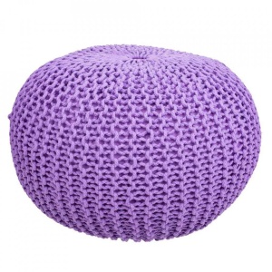 Puf rotund din bumbac mov 45 cm Kumasi Moedeko