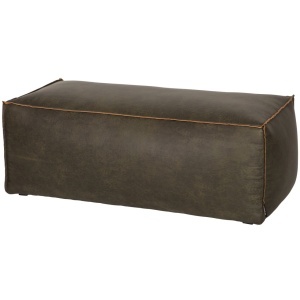 Puf verde army din piele 60x120 cm Rodeo Woood