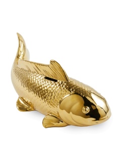 Pusculita aurie din ceramica 14 cm Fish Pols Potten