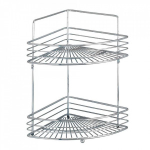 Raft pentru baie argintiu din metal 32 cm Milano Levels Wenko