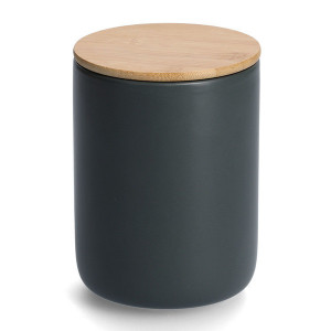 Recipient cu capac gri/maro din ceramica 1,5 L Xana Zeller