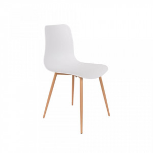 Scaun alb din metal Leon Quiet Object