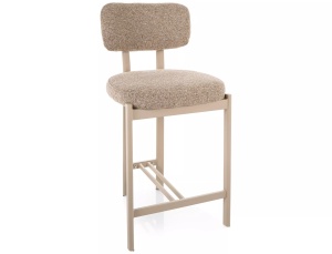 Scaun bar bej din textil Misaki All The Home Collection