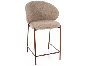 Scaun bar bej/maro inchis din textil Kioto The Home Collection