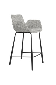 Scaun bar gri din textil Brit Zuiver