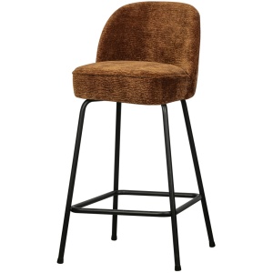 Scaun bar maro deschis din textil Vogue Low Woood